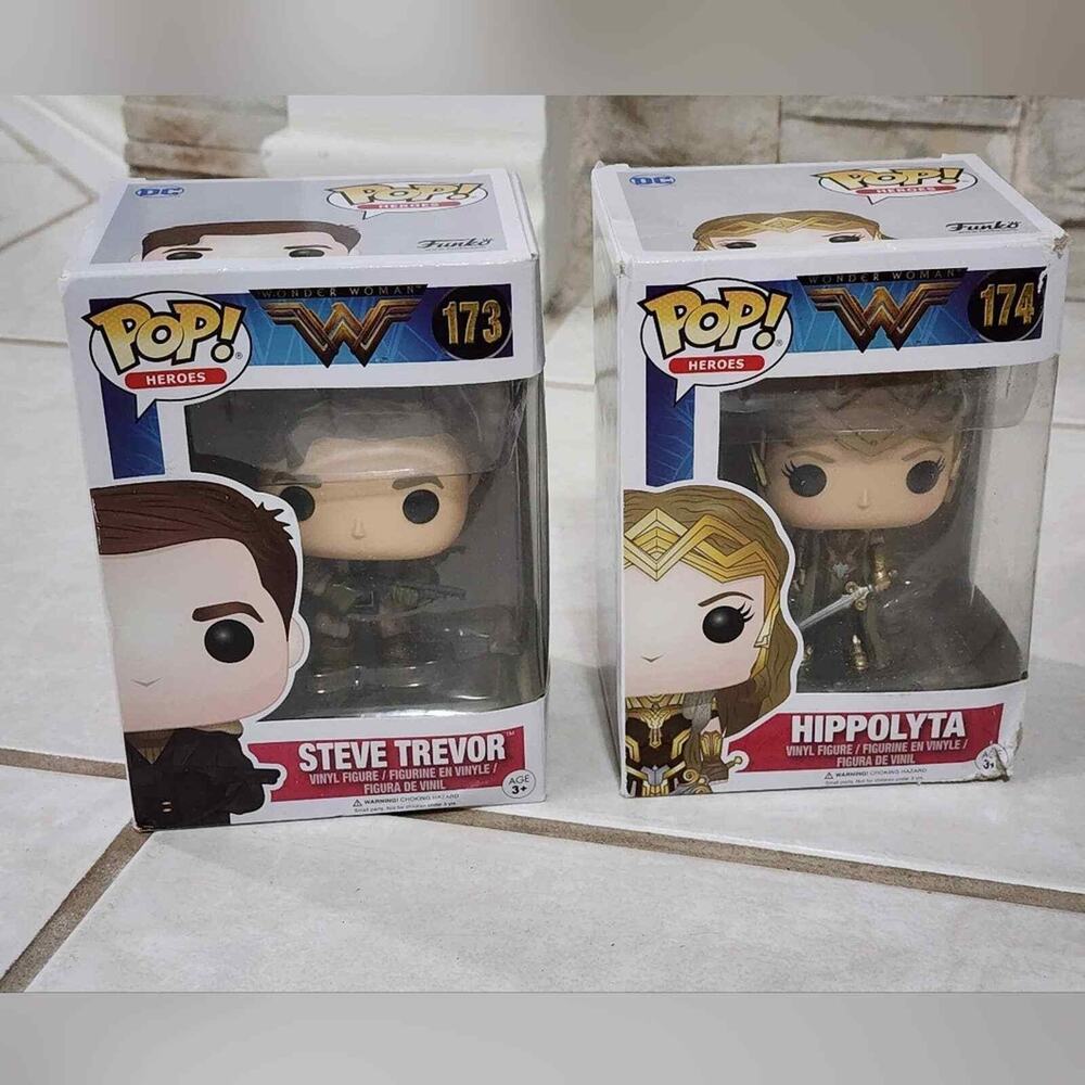 POP! Heroes Hippolyta DC Comics Funko Wonder Woman Steve Trevor Funko Pop
